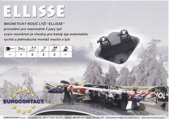 Magnetický nosič lyží ELLISSE SKI - 3