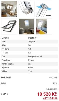 Střešní okna trojsko, 3ks 78x118 - 3
