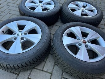 4x alu disky 5x112 R16, zimní pneu - 3