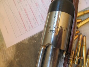 Puška Gewehr 1888 LOEWE BERLIN , náboje , TORMENTACE , , ře - 3