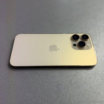 iPhone 14 Pro Max 128GB gold, pěkný stav, rok záruka - 3