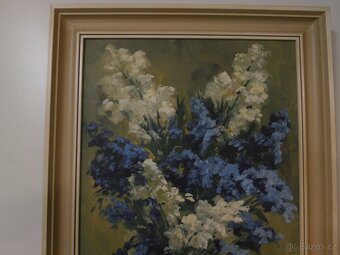 Obraz kytice ve váze + 2 obrazy sig. Ivan Sýkora - 3