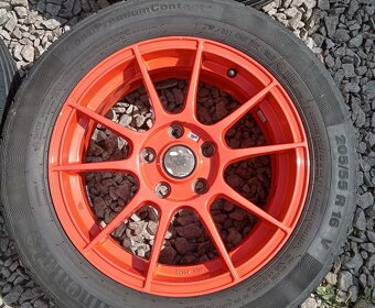 Alu kola 7x16 5x112 s letními pneu 205/55 R16 - 3