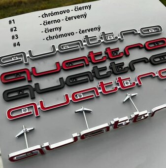 Audi QUATTRO NAPIS OZNACENIE LOGO DO MASKY - 3