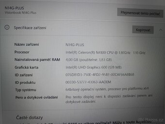Notebook Umax N14G plus - 3