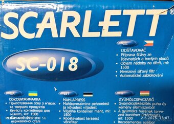 Odšťavňovač SCARLETT SC-018 - 3