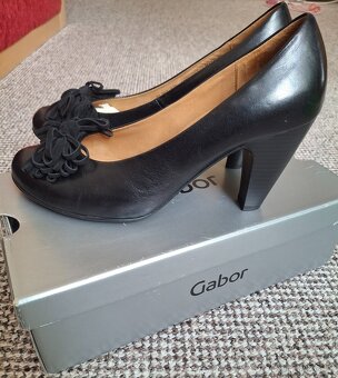 Černé kožené lodičky vel. 6 - 3