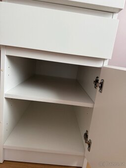 IKEA MALM Psací stůl, bílá, 140x65 cm + Podložka Rissla - 3