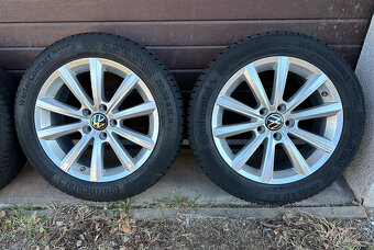 Originál alu kola volkswagen merano 5x112, nové pneu - 3