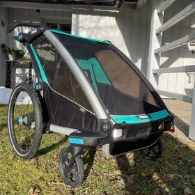 Thule-dětský dvojmístný multifunkční sportovní vozík za kolo - 3