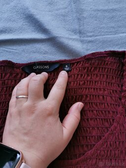 Červený crop top Glassons S - 3