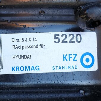 Disky na Hyundai Getz, Accent 5Jx14 ET46 č. AF90 - 3