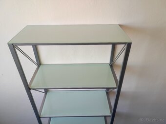 Skleněný interiérový regál 76x34 výška 170 cm - 3