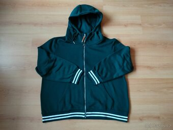 Modrozelená mikina, velikost 52, - 3