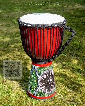Krásné kvalitní Djembe – originální ručně malovaný - 3