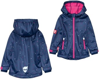 ☘️ Puntíkovaná SOFTSHELLOVÁ BUNDA s fleecem vel. 122/128 ☘️ - 3