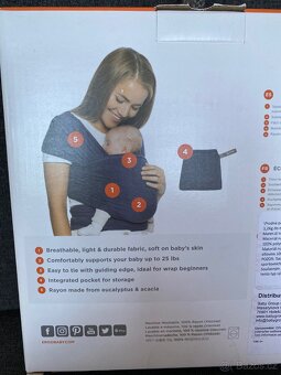Šátek ERGOBABY AURA WRAP Coral Dots - NOVÝ - 3