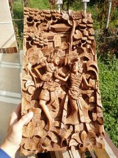 Dřevěný reliéf Thajsko - 3