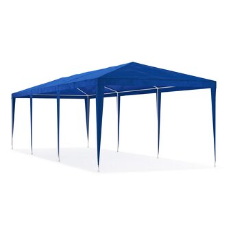 Párty stan MARIS 9 x 3 m modrý včetně 8 bočních stěn - 3