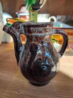 Starý retro keramický džbáneček - 3