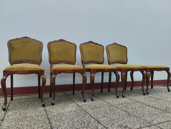 Barokní židle a taburet, rustikální nábytek, starožitný - 3