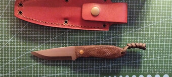 Pevný nůž NKD Lizard 75 scandi Bison Micarta - 3