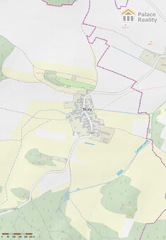 Prodej pozemku 477 m2, obec Skály, okr. Strakonice - 3
