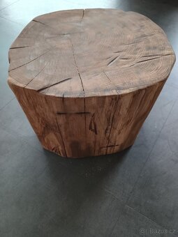 Dřevěný dekorační špalek tmavý - 3