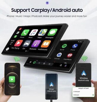 Dotykové 9" Autorádio s Android Auto, CarPlay, GPS Navigac - 3