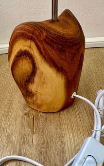 UPCYKL lampa na akátu FUNKČNÍ černý textil širm - 3