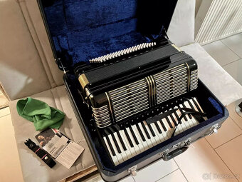 Akordeon, Hohner Morino + V 120 de Luxe, Cassotto, černá - 3