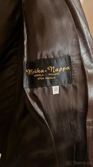 Dámské hnědé kožené sako, vel. 50 - 3