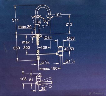 GROHE Páková umyvadlová baterie - 3