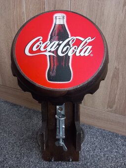 Velký dřevěný barový otvírák Coca Cola - 3