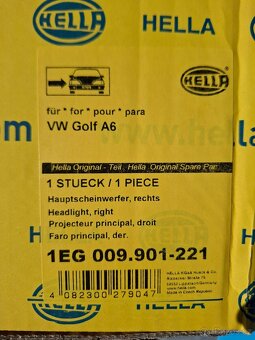 Přední světlomety Hella na VW Golf 6 - 3