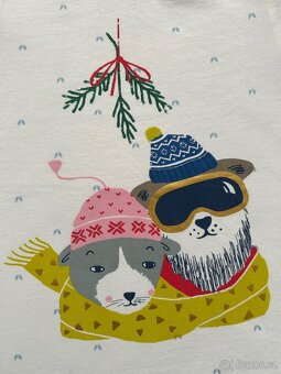 Dívčí vánoční tričko značky LINDEX - vel. 110/116 - 3