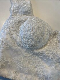 Nové dvoudílné svatební šaty, vel. L - 3