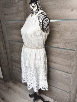Bílé krajkové šaty zn. VILA vel. 42/44 - 3