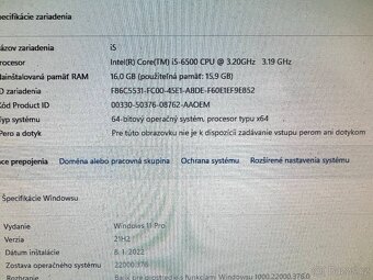 Počítač HP.Intel i5-6500 4x3,20GHz.16gb ram.256g SSD+500gHD - 3