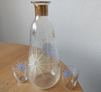retro čs. skl. karafa v brusel. stylu BOROCRYSTAL - 3