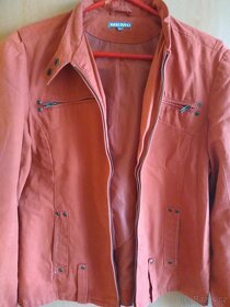 Dámská oranžová  bunda s podšívkou, vel. L - 3