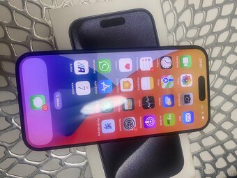 iPhone 15 Pro 128 GB – Blue Titanium – TOP STAV - 3