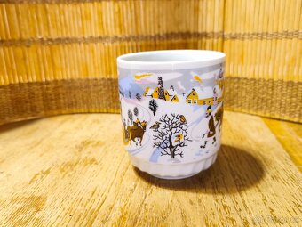 Starožitný vánoční hrneček s koněm - 3