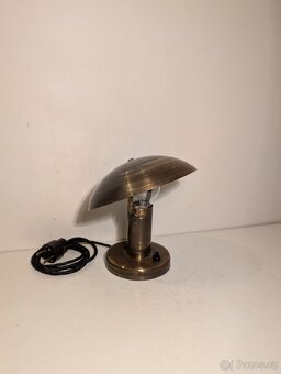 funkcionalistická mosazná lampička, lampa hříbek - 3