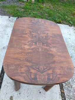 Halabala rozkládací stůl v ořechové kořenici - 3