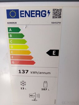Lednička s mrazakem Gorenije ( vyška 85 cm ) NOVÁ - 3