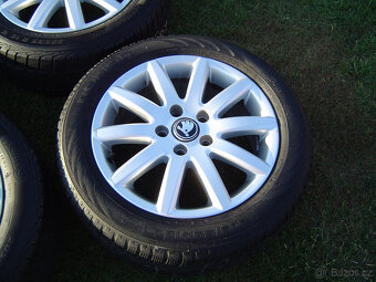 4XZIMNÍ HLINÍKOVÁ KOLA ŠKODA OCTAVIA III,II 205/55 R16 .TOP. - 3
