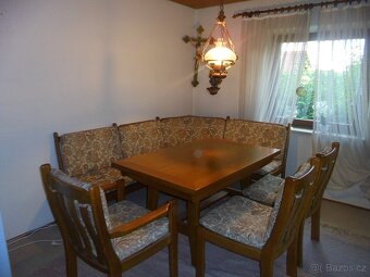 rozkládací jídelní stůl, 3 židle, dub rustiík - 3