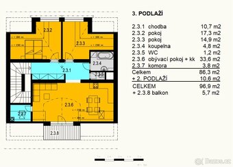 Prodej mezonetového bytu 3kk - 96,9m2, Přezletice, 250 73 - 3