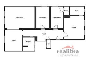 Prodej velkého bytu 4+1, 109 m² se zahradou, ul. Olomoucká,  - 3